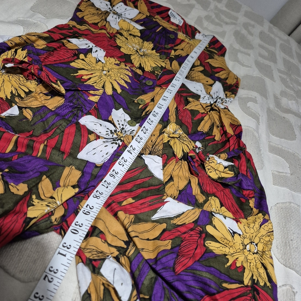 Vintage Bobbie Bee Tropical Cotton Jumpsuit Size 8 - Picture 13 of 14